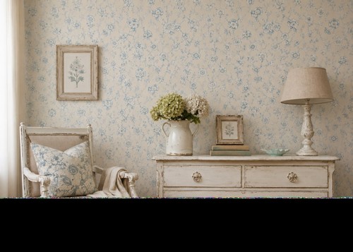 Jardin teal flower wallpaper - jardin,