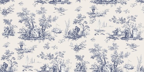 French blue toile - blue,