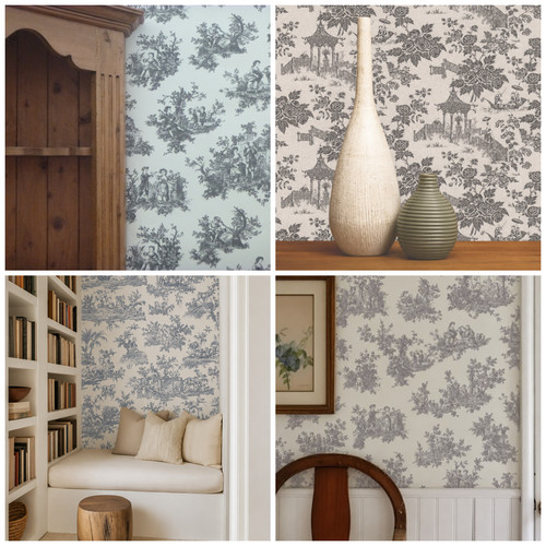 Black grey toile de - black,