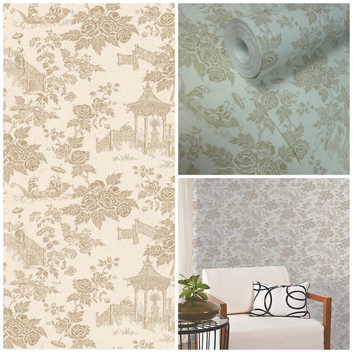 French chinoiserie wallpaper - french,