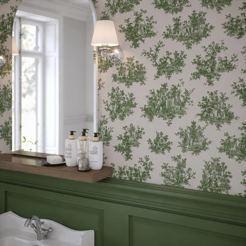 Forest green toile de jouy - forest,