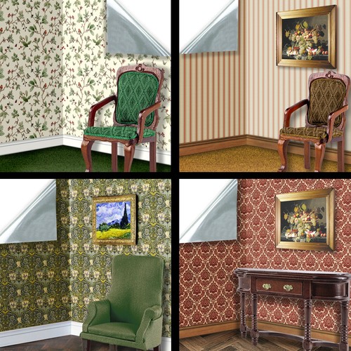Dolls house self adhesive - house,