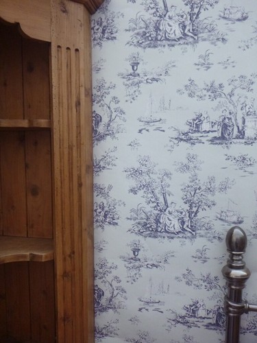 French blue toile - blue,